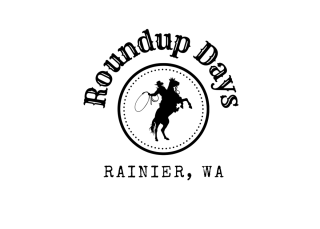 Roundup Days Logo - Rodeo Cowboy on Horse